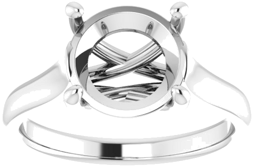 Sužadėtuvių Žiedas „Solitaire“ 585 Baltojo Aukso Round 9.4mm (3)