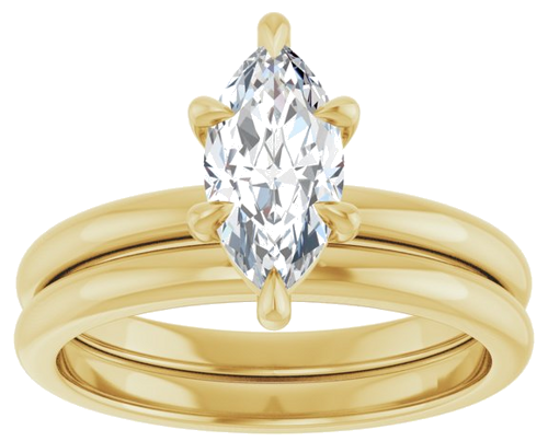 Sužadėtuvių Žiedas „Claw-Prong“ 10k yellow gold Marquise 10mm x 5mm (8)