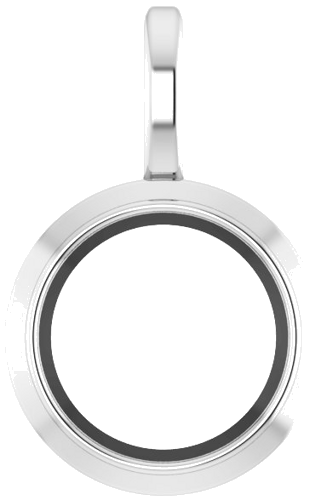 14K White 9 mm Round Bezel-Set Pendant Mounting (1)