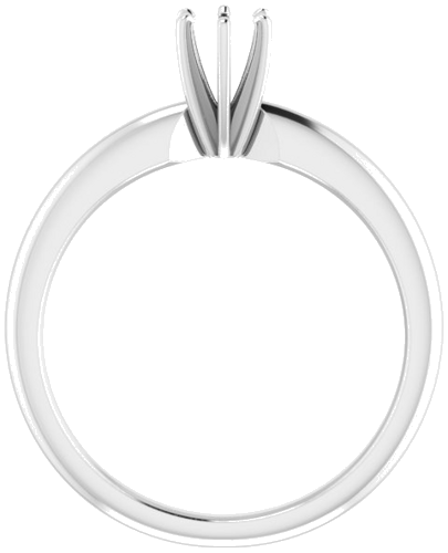 Sužadėtuvių Žiedas „Solitaire“ 585 Baltojo Aukso Round 4mm x 4.1mm (2)