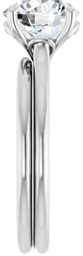 Sužadėtuvių Žiedas „Solitaire“ 585 Baltojo Aukso Round 8mm (9)