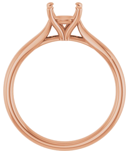 Sužadėtuvių Žiedas „Solitaire“ 585 Rožinis Aukso Round 6.5mm (2)