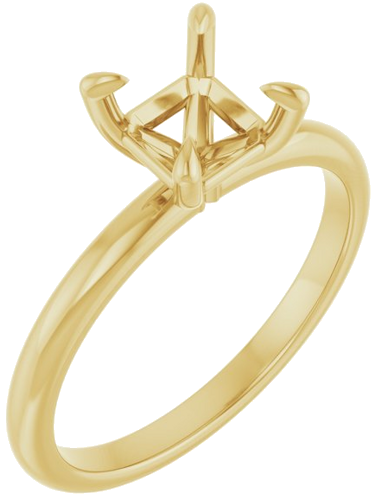 Sužadėtuvių Žiedas „Solitaire“ 585 Geltonojo Aukso Asscher 6mm (1)