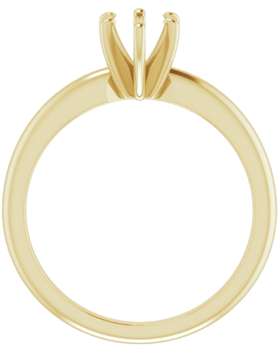 14K Yellow  7x5 mm Oval Solitaire Engagement Ring Mounting (2)