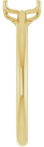 14K Yellow  6x4 mm Emerald Solitaire Engagement Ring Mounting (4)