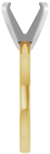 14K Yellow White 9.3 mm Round 4-Prong Engagement Ring Mounting (4)