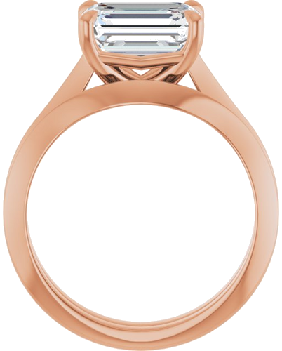 Sužadėtuvių Žiedas „Solitaire“ 417 Rožinis Aukso Emerald 9mm x 7mm (7)