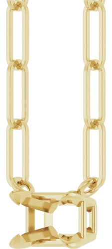 14K Yellow 6x4 mm Emerald 4-Prong Solitaire 18  Necklace (2)