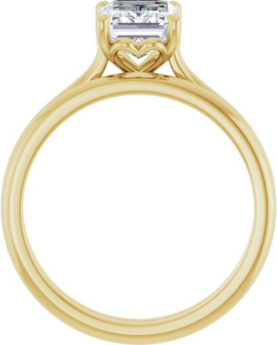 Sužadėtuvių Žiedas „Solitaire“ 585 Geltonojo Aukso Emerald 8mm x 6mm (7)