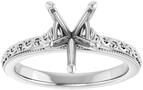 Sužadėtuvių Žiedas „Solitaire“ 585 Baltojo Aukso Pear Shape 10mm x 7mm (3)