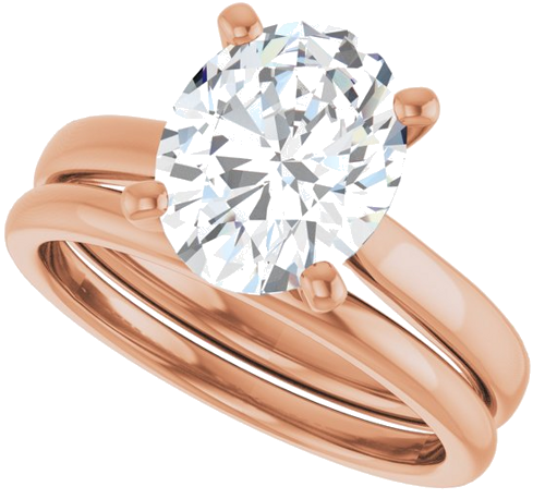 14K Rose 10x8 mm Oval Engagement Ring Mounting (10)