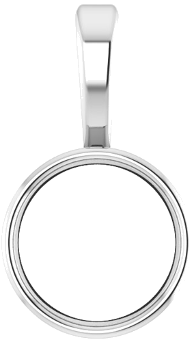 Platinum 6 mm Round Bezel-Set Solitaire Pendant Mounting (1)