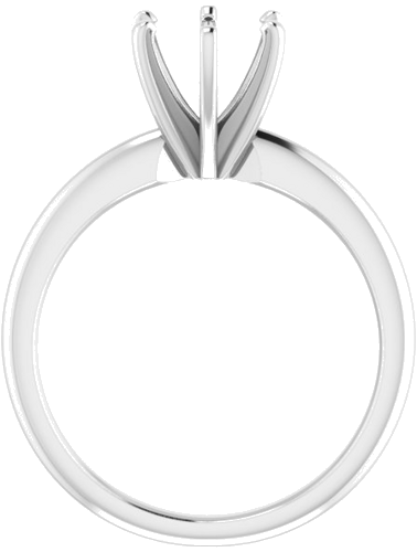 Sužadėtuvių Žiedas „Solitaire“ 585 Baltojo Aukso Round 7.3mm x 7.7mm (2)