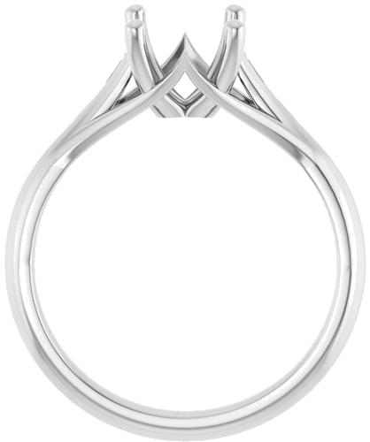 Sužadėtuvių Žiedas „Solitaire“ 585 Baltojo Aukso Oval 9mm x 7mm (2)