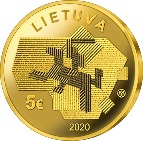 2020 Литва Сельскохозяйственные науки 5 евро золотая монета (2)