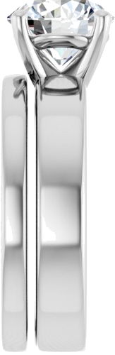 14K White 8.2 mm Round Solitaire Engagement Ring Mounting (9)