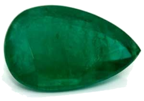 6.82 carat GREEN Pear Smaragdas (1)
