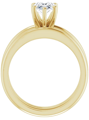 14K Yellow  9x6 mm Pear Solitaire Engagement Ring Mounting (7)