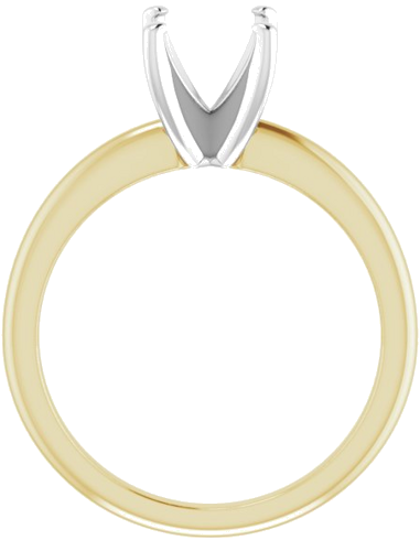 Sužadėtuvių Žiedas „Solitaire“ 585 Baltojo Ir Geltonojo Aukso Oval 9mm x 7mm (2)