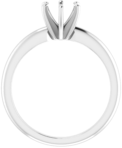 Sužadėtuvių Žiedas „Solitaire“ 585 Baltojo Aukso Round 6mm (2)