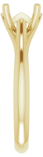 14K Yellow 7 mm Round Solitaire Engagement Ring Mounting (4)