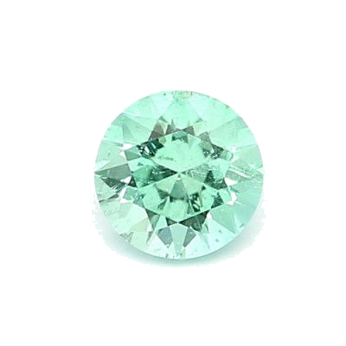 0.54 carat GREEN BRILLIANT cut Round Smaragdas (1)