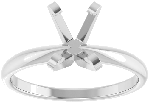 14K White 7x5 mm Emerald Solitaire Engagement Ring Mounting (3)