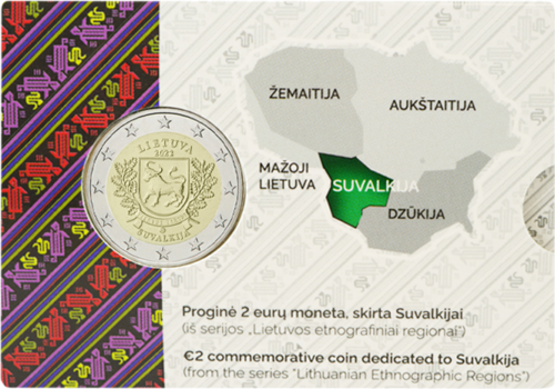 2022 Литва Сувалкия монета 2 евро BU в карточке (2)