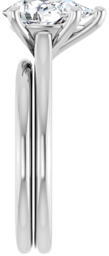 14K White 10x7 mm Pear Solitaire Engagement Ring Mounting (9)