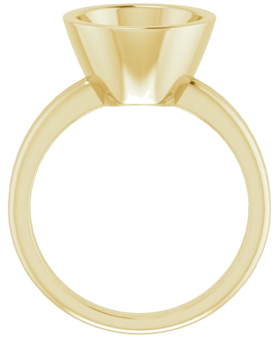 Sužadėtuvių Žiedas „Bezel-Set Solitaire“ 10k yellow gold Oval 12mm x 10mm (2)