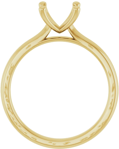 14K Yellow 9x7 mm Oval Solitaire Engagement Ring Mounting (2)