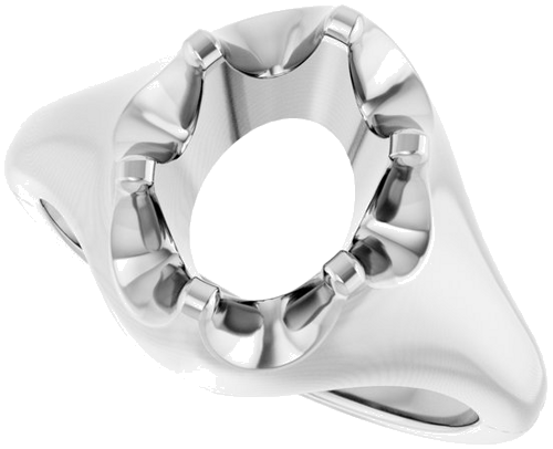 Sužadėtuvių Žiedas „Belcher Solitaire“ 950 Platinos Oval 9mm x 7mm (5)