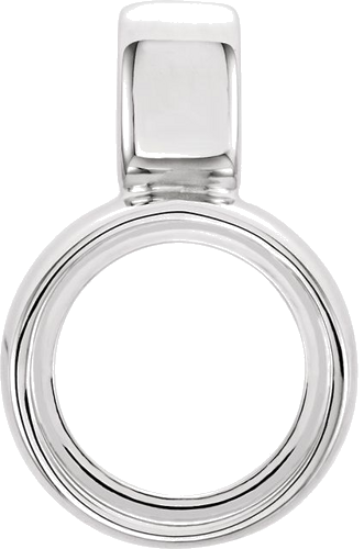 Pakabukas „Bezel-Set“ 585 Baltojo Aukso Round 10mm (1)