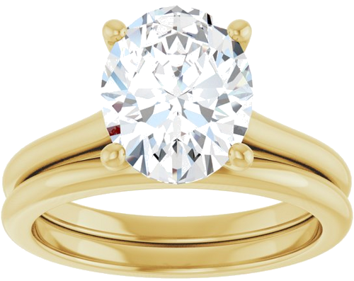 14K Yellow 10x8 mm Oval Solitaire Engagement Ring Mounting (8)