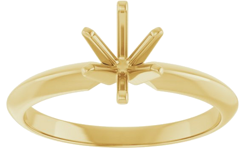 14K Yellow 7.5x5.5 mm Oval 6-Prong Solitaire Engagement Ring Mounting (3)