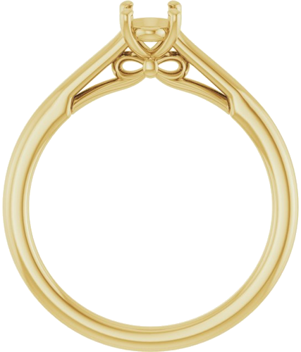 Sužadėtuvių Žiedas „Solitaire“ 585 Geltonojo Aukso Oval 6mm x 4mm (2)