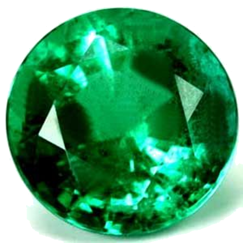 0.99 carat GREEN Round Smaragdas (1)