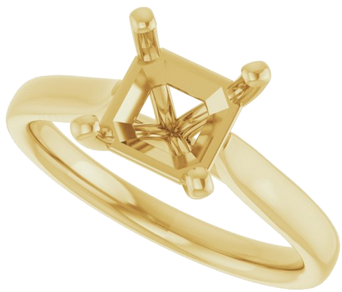 Sužadėtuvių Žiedas „Solitaire“ 585 Geltonojo Aukso Asscher 7mm (5)