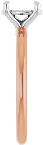 14K Rose White 8x6 mm Oval Solitaire Engagement Ring Mounting (4)