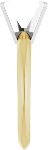 14K Yellow White 8 x 6 mm Oval Solitaire Engagement Ring Mounting (4)