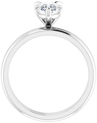 Sužadėtuvių Žiedas „Solitaire“ 585 Baltojo Aukso Pear Shape 8mm x 6mm (7)