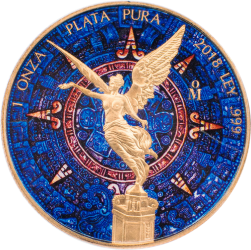 1 oz Actekų Kalendorius - Libertad (Art of Color collection) spalvota sidabrinė moneta (1)