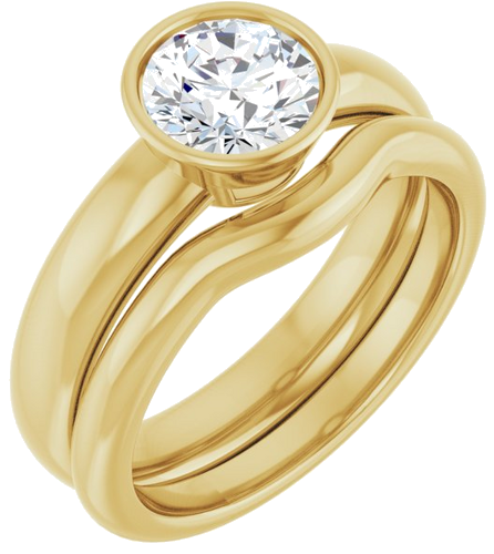 14K Yellow 6.5 mm Round Engagement Ring Mounting (6)