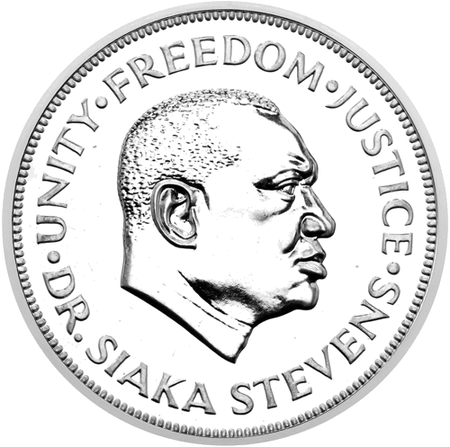 1 Леоне 1974 Годишнина на банката Сиера Леоне сребърна монета (2)