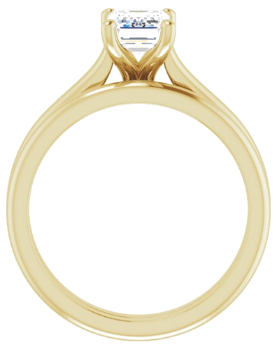 Sužadėtuvių Žiedas „Solitaire“ 585 Geltonojo Aukso Emerald 7mm x 5mm (7)