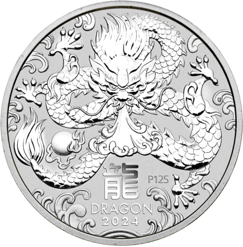 1 oz Год Дракона 2024 (Lunar III) Австралия серебряная монета (1)
