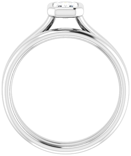 14K White  6x4 mm Emerald Solitaire Engagement Ring Mounting (7)