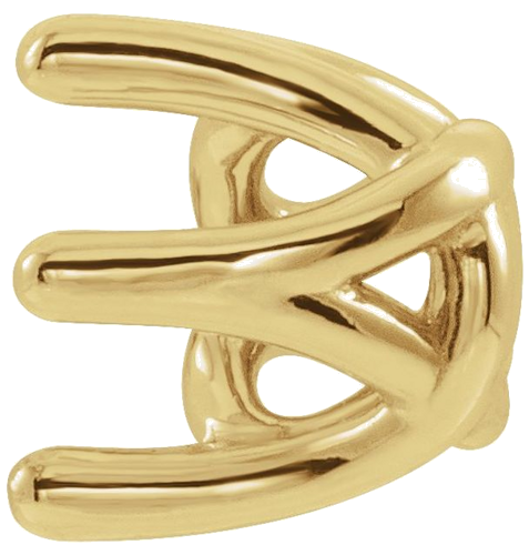 14K Yellow 5 mm Round Solitaire Slide Pendant Mounting (2)