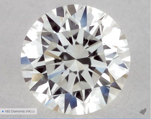 0.56 carat G-VVS2 Excellent cut Natūralus Round Deimantas (1)