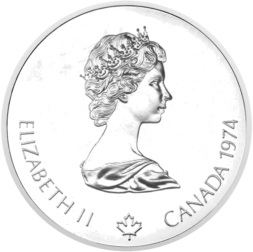 10 Dollars Olympics Canada 1974 Silver Coin (2)